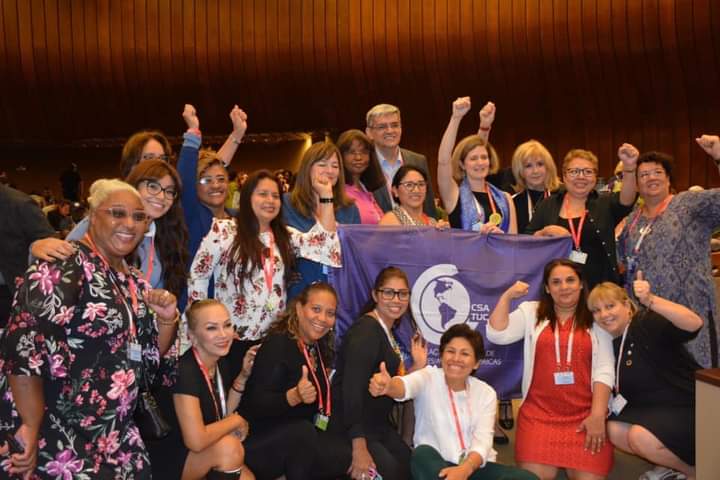 catpperu's tweet photo. 📅 Hoy, 21 de junio, conmemoramos el 5º aniversario del Convenio núm. 190 de la OIT contra la violencia y el acoso en el trabajo. 
La CATP y la CSI reafirman su compromiso con unas condiciones laborales seguras y dignas para todos.
¡Por un mundo laboral libre de violencia y acoso! ✊💼 #C190 #TrabajoDigno #NoALaViolencia #IgualdadLaboral