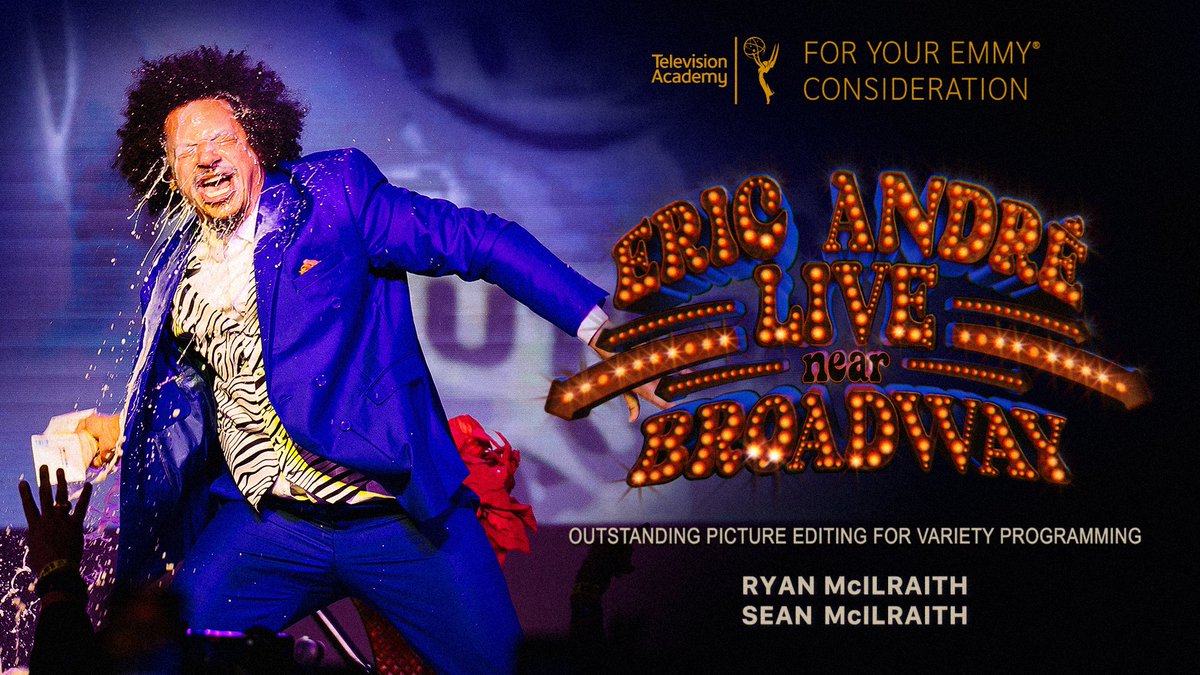 Sean & Ryan McIlraith (@mcilraithbros) on Twitter photo Also For Your Consideration: "Eric Andre Live Near Broadway" for Outstanding Picture Editing for Variety Programming. This was wild and so much fun to cut!
Directed by <a href="/lancebangs/">Lance Bangs</a>
Produced by <a href="/MikeRosenstein/">Mike Rosenstein</a>
#FYC #Emmys #FYCEmmys #televisionacademy <a href="/ericandre/">Eric Andre</a> <a href="/adultswim/">adult swim</a> Also For Your Consideration: "Eric Andre Live Near Broadway" for Outstanding Picture Editing for Variety Programming. This was wild and so much fun to cut!
Directed by <a href="/lancebangs/">Lance Bangs</a>
Produced by <a href="/MikeRosenstein/">Mike Rosenstein</a>
#FYC #Emmys #FYCEmmys #televisionacademy <a href="/ericandre/">Eric Andre</a> <a href="/adultswim/">adult swim</a>