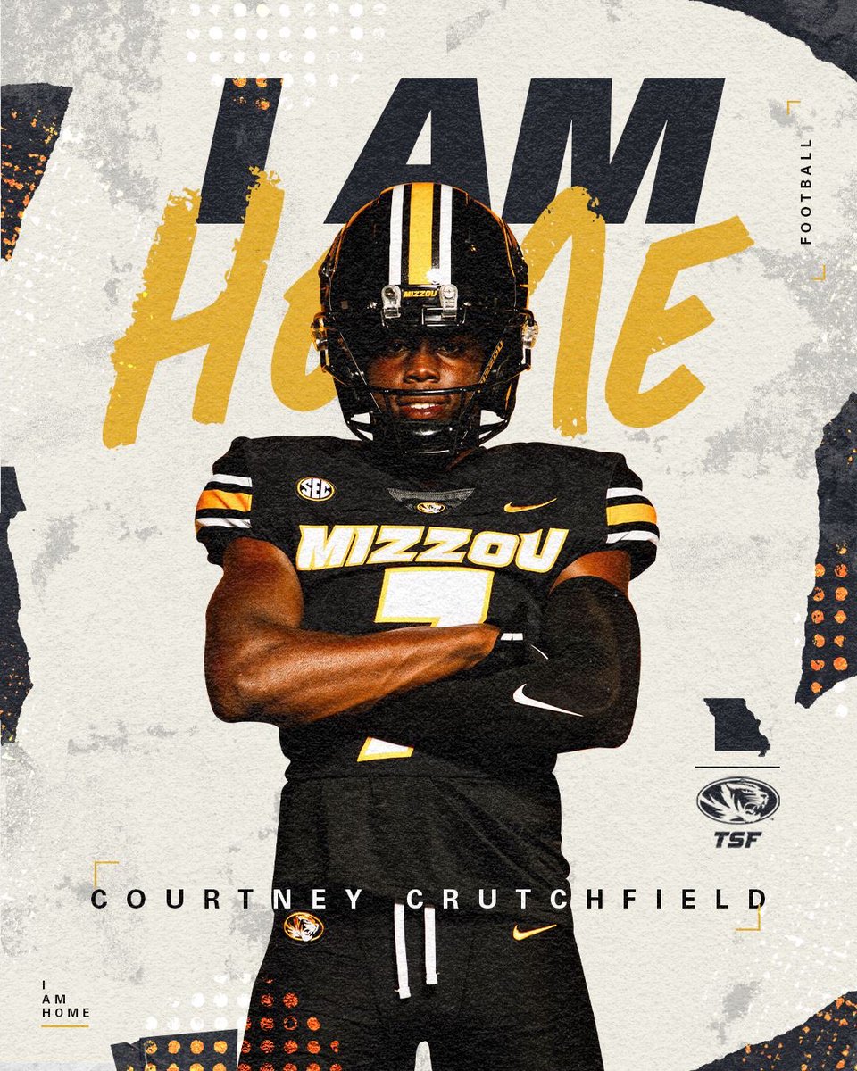 New beginnings, same
determination. Can't wait to hit the field at Mizzou!
#IAmHome #MIZ
#EveryTrueTiger #TigerScholarshipFund
