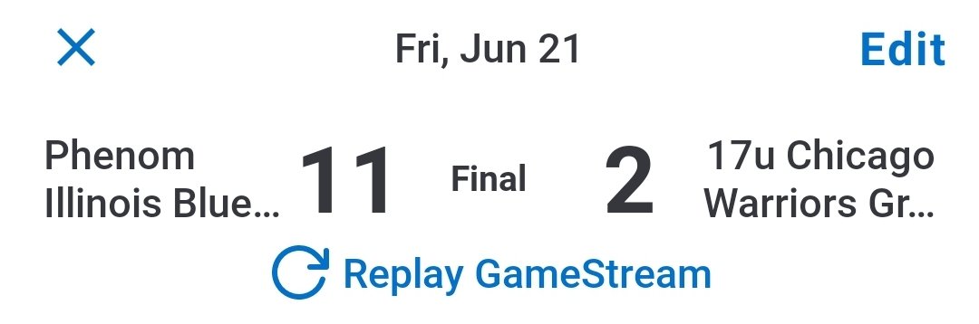 W 11-2 <a href="/DiamondSportsPr/">Diamond Sports Promotions</a>

<a href="/RileyGolden_22/">Riley Golden</a> 3.0IP 2H 2R 1ER 7K 3BB
<a href="/jowell_colon25/">Jowell Colon</a> 3.0IP 1H 0R 2K 0BB
<a href="/LiamSullivan_11/">Liam Sullivan</a> 1.0IP 1H 0R 2K 0BB (hitting; 1-3, 2B, 2R, RBI)

<a href="/JamesDr76177900/">James Dreher</a> 2-3, HR💣, 2B, 3R, 2RBI
<a href="/GabeWink39/">Gabe Winkelman</a> 3-4, R
2-hit efforts <a href="/DylanVisvadra17/">Dylan Visvadra</a> <a href="/calther07/">christian alther</a> <a href="/mason_leske/">Mason Leske</a>
