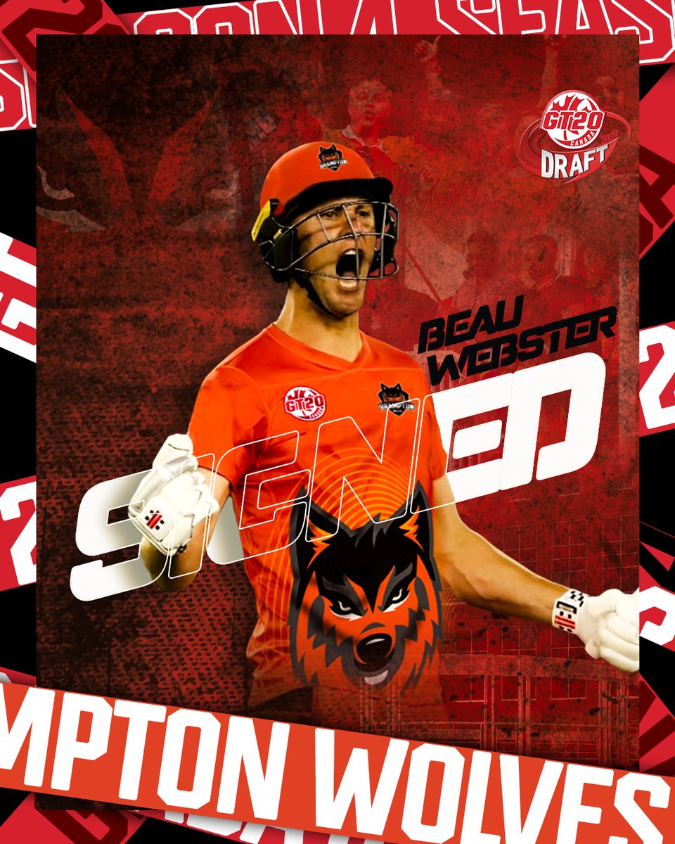Straight from downunder, Beau Webster is now a Brampton Wolf! 🤩

GT20 Canada | #GlobalT20 | #CricketsNorth