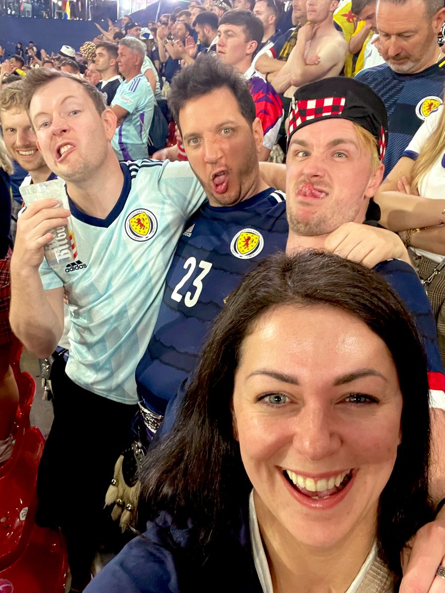 AnnaKateBarton's tweet image. A bit late but what a wonderful time in Cologne topped off by getting a last minute ticket to #SCOSWI 
Thanks to my seat mates and new pals for looking after me! That’s me peeking out from the white fluffy hat of the guy in front 😂 
Bring on Stuttgart on Sunday 💪🏼 🏴󠁧󠁢󠁳󠁣󠁴󠁿 🇭🇺