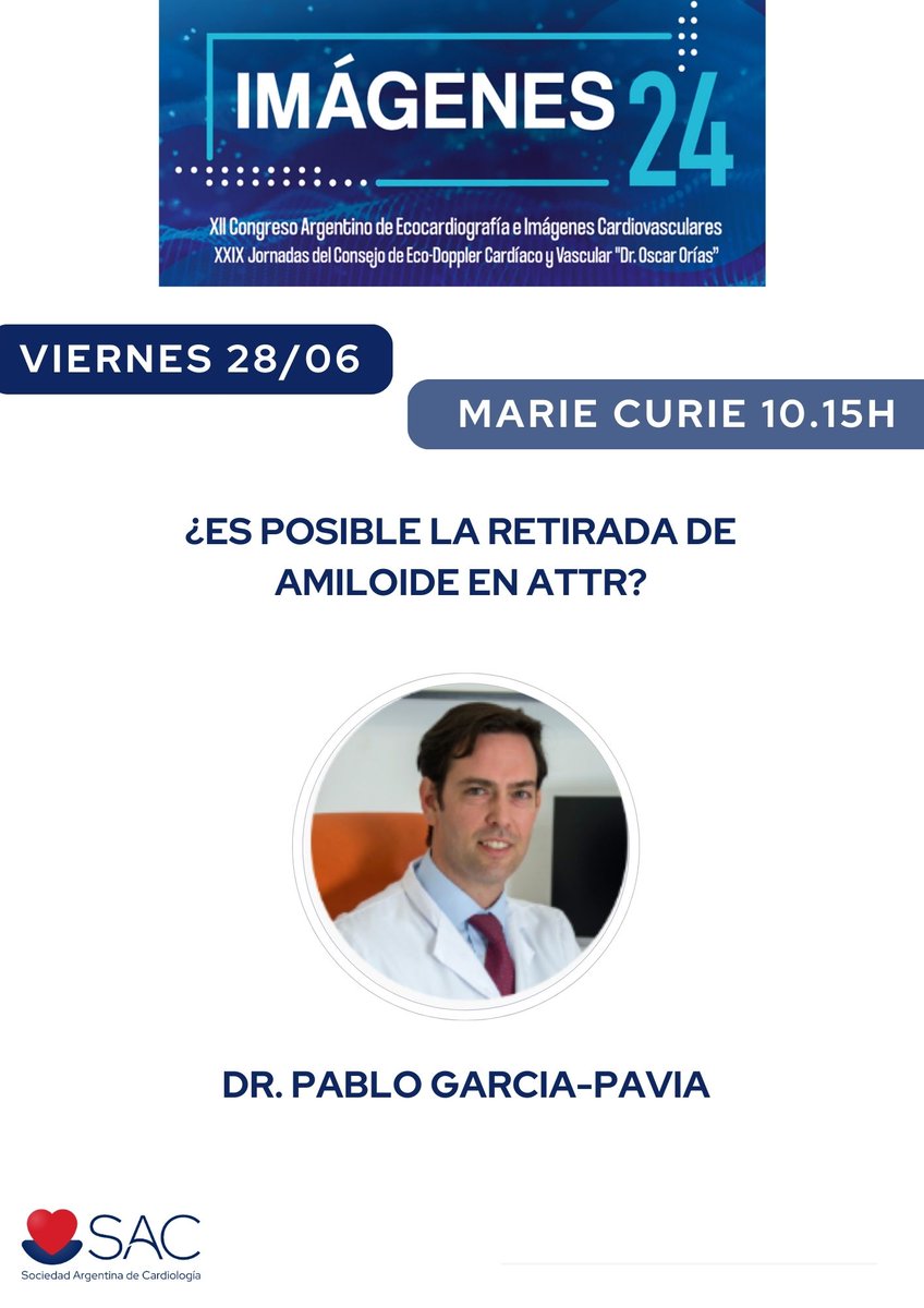 Celeste Carrero (@carreroceleste) on Twitter photo No te pierdas al <a href="/dr_pavia/">Pablo Garcia-Pavia</a> en #Imagenes24 disertando sobre #Amiloidosis
@sac_54 <a href="/consejoEcoSAC/">@consejoEcoSAC</a> <a href="/TomoResoSac/">@Tc-rmn-sac</a> <a href="/SACnuclear/">Consejo De Cardiologia Nuclear - SAC</a> <a href="/clinicasac/">Consejo de Cardiología Clínica y Terapéutica🩺 SAC</a> No te pierdas al <a href="/dr_pavia/">Pablo Garcia-Pavia</a> en #Imagenes24 disertando sobre #Amiloidosis
@sac_54 <a href="/consejoEcoSAC/">@consejoEcoSAC</a> <a href="/TomoResoSac/">@Tc-rmn-sac</a> <a href="/SACnuclear/">Consejo De Cardiologia Nuclear - SAC</a> <a href="/clinicasac/">Consejo de Cardiología Clínica y Terapéutica🩺 SAC</a>