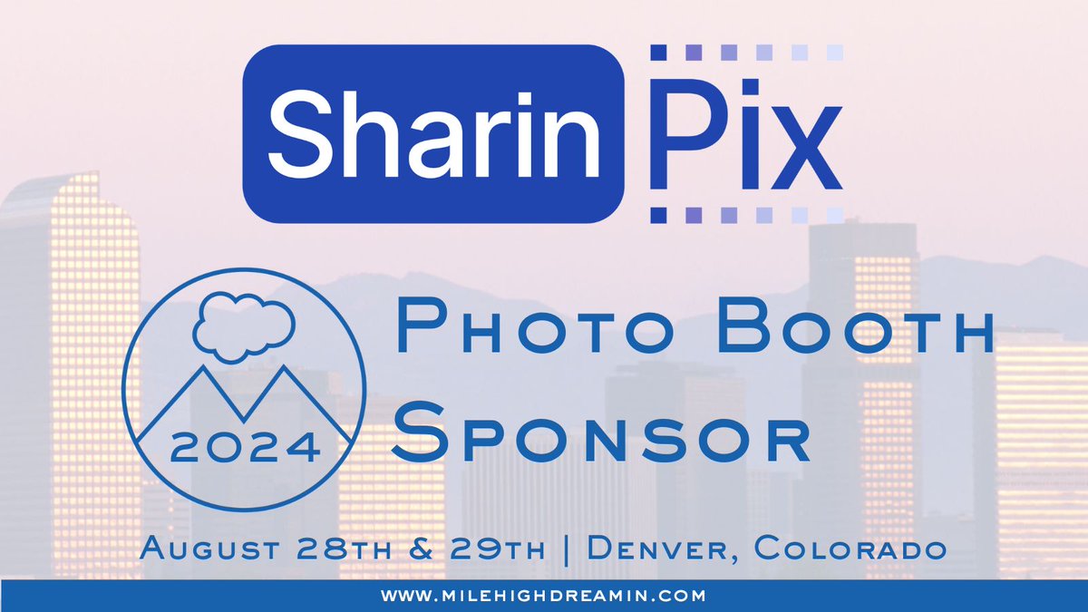 Grab your #Salesforce friends and get your cheesy smiles ready! <a href="/SharinPix/">SharinPix</a> is sponsoring the #MHD24 Photo Booth 📸 

#milehighdreamin #salesforceevents #trailblazercommunity #salesforceohana