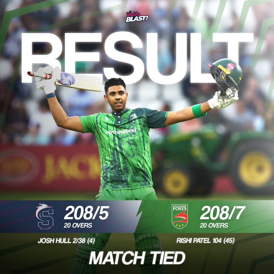 𝗜𝗧'𝗦 𝗔 𝗙𝗜𝗡𝗔𝗟-𝗕𝗔𝗟𝗟 𝗧𝗜𝗘 🤯

Goldsworthy hits the final ball for four to tie the match. What incredible drama at Wantage Road.

🦊#NORvLEI