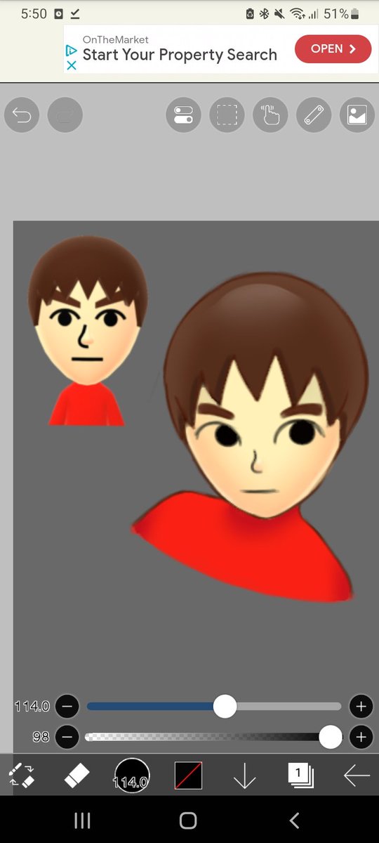 i forgot i had twitter default mii doodle!!!