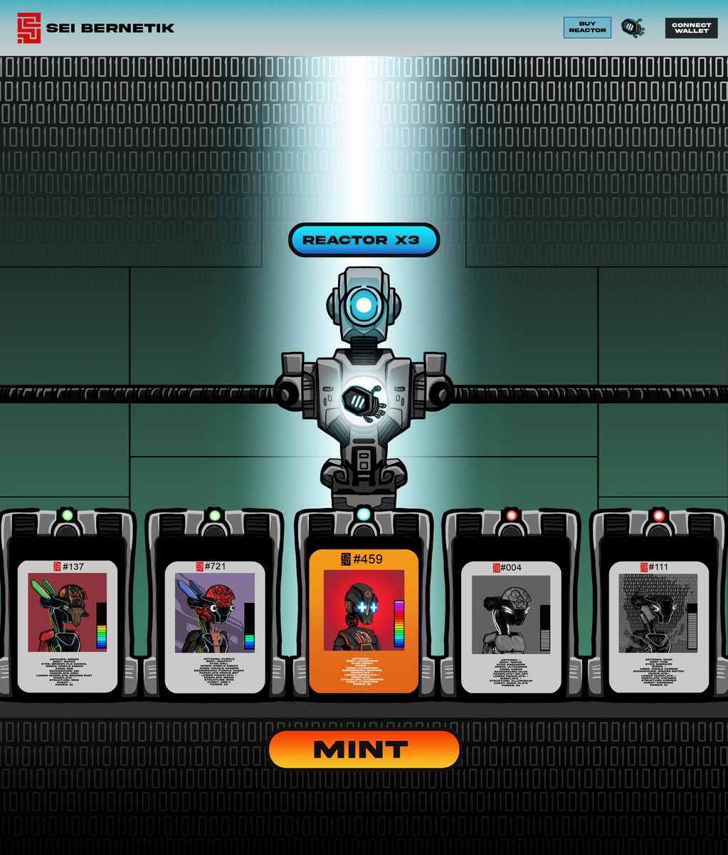 🚨 5x OG Robot Alert! 

🤖 Follow, RT + Drop $SEI EVM 
🤖 Join discord.gg/BUXy6rbg

Join the future of robotic dueling with our innovative anti-bot, line pick mint system! Buy a Reactor and mint your pre-revealed bot—some with bonuses for the fastest clicks! Mint soon⚡