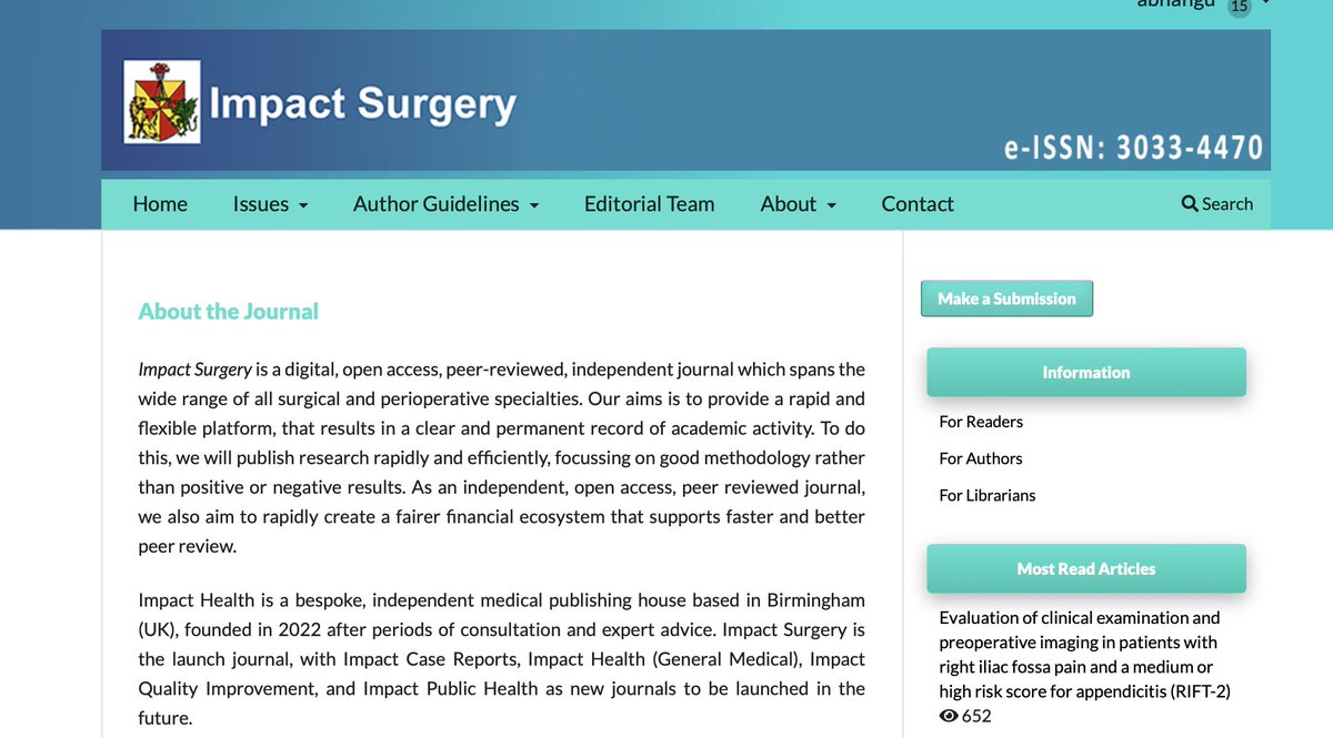 🔥10 most accessed articles on surgery so far🔥

📌Evaluation of clinical examination and preoperative imaging in patients with right iliac fossa pain and a medium or high risk score for appendicitis (RIFT-2) 
📌State of the Art Review: Evidence based management of acute