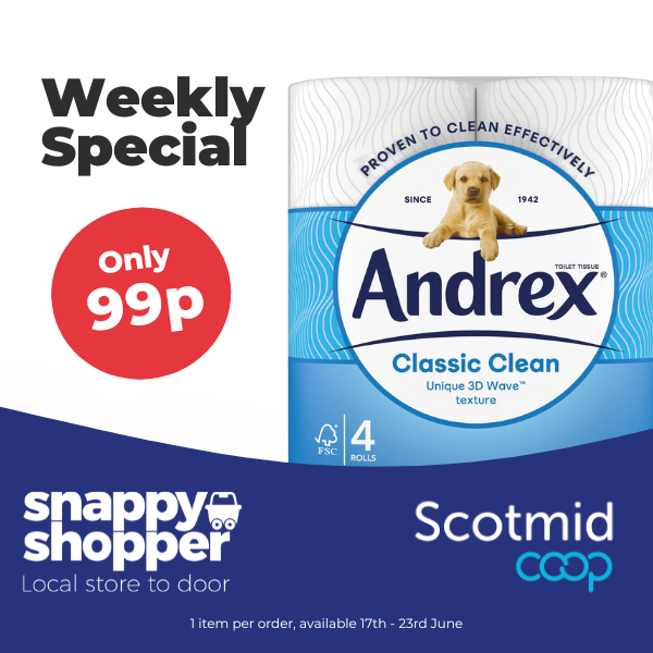 Andrex White Toilet Rolls Contains 6 Packs Of 4 Rolls, Now On
