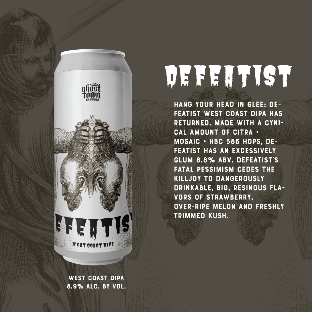 Behold a brutal barrage of fresh flavors.

All 3 are ready to rock at our tasting rooms in both West and East Oakland (@ghosttownbrewing_laurel) when their doors open at 12NOON: get 'em before they are gone!