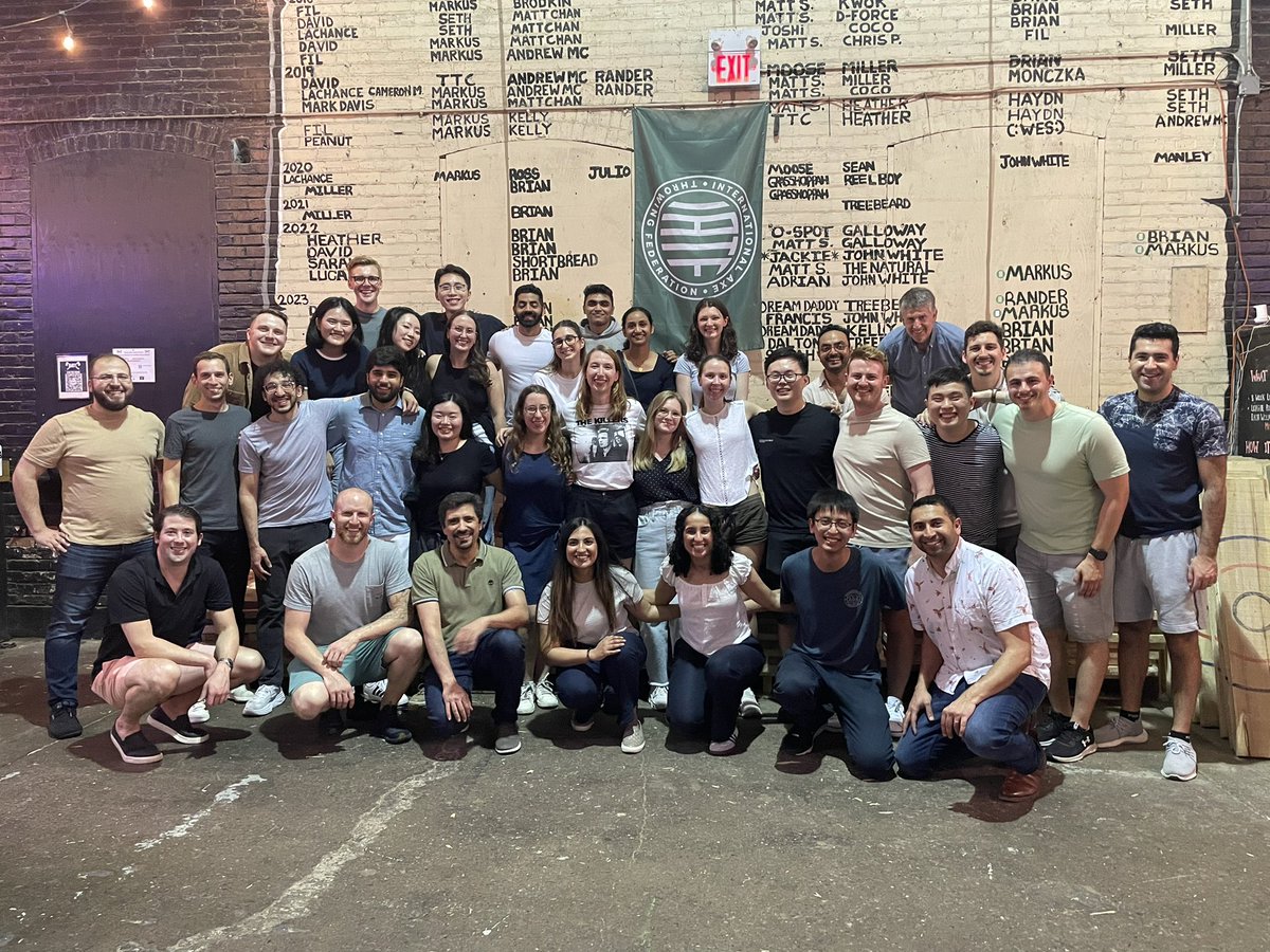 Had the best time celebrating the end to another great academic year at Sunnybrook at our End of Year party at BATL Axe Throwing! 🥳

Forever grateful I had the chance to work with, and learn from, such a fun, supportive, and brilliant group of residents and staff this year!!