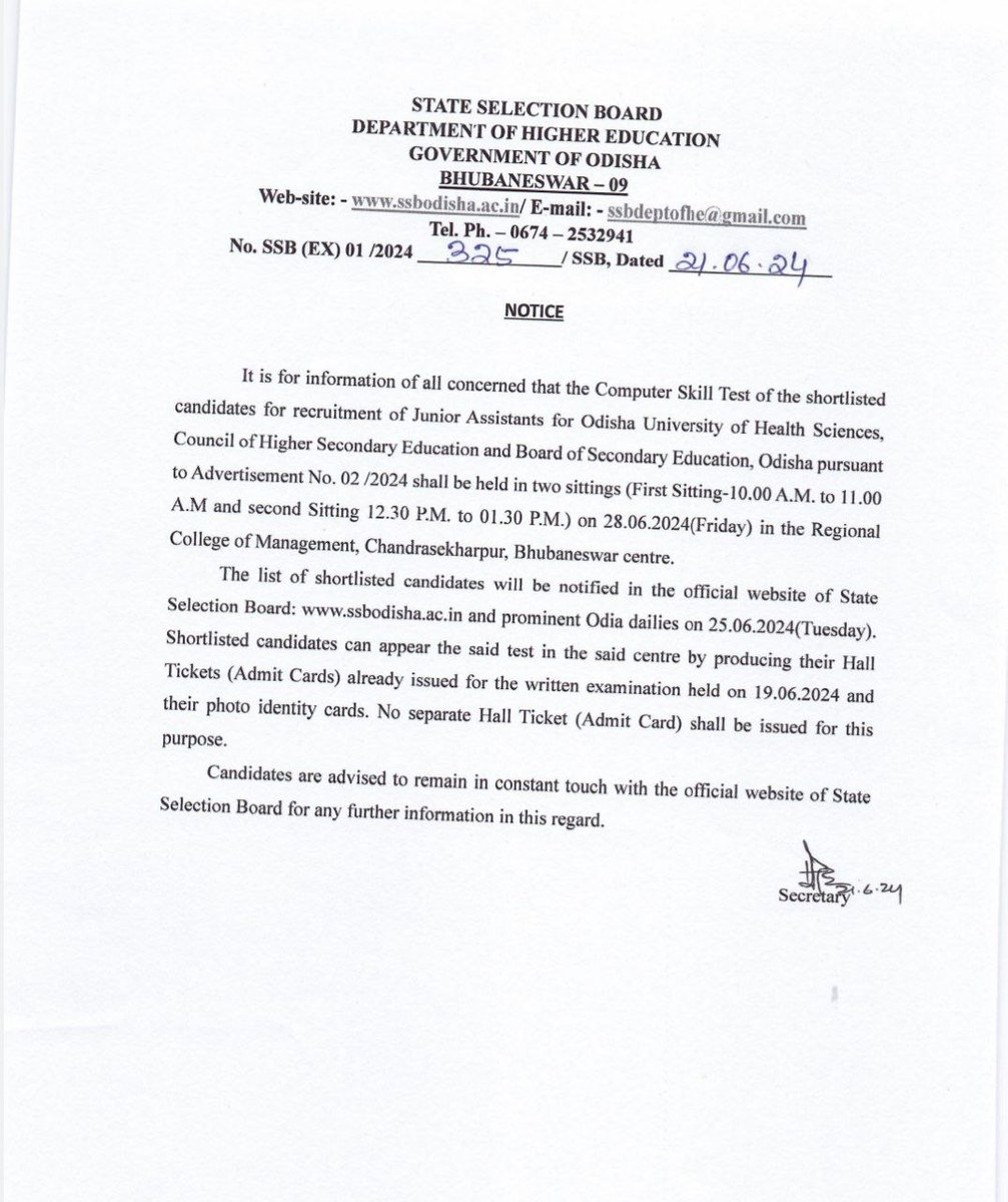 PrasadAcademy2's tweet photo. SSB Odisha Junior Assistant Skill Test Exam Date
#odishajob #Odishagovtjob https://t.co/k3XyLNesrA