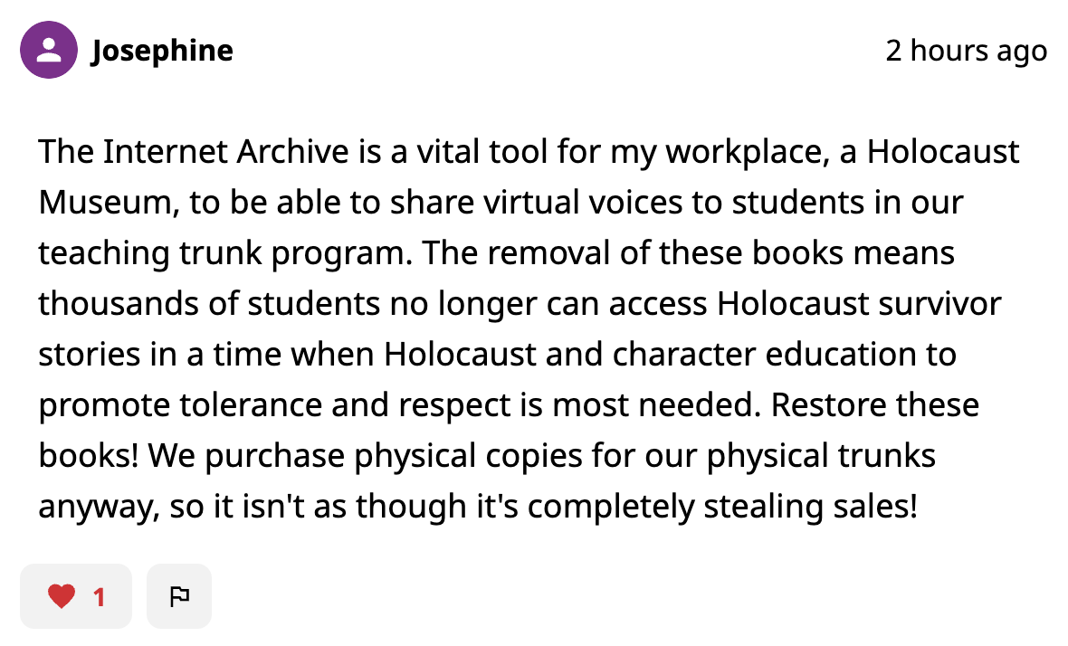 internetarchive's tweet photo. 🚨 The removal of 500,000+ books from our library is affecting vital educational programs. Thousands of students no longer have access to crucial books &amp; stories. Sign our open letter asking the publishers to restore these books! 📚✍️ https://t.co/wnBnSDlm5i #LetReadersRead https://t.co/KB4Z0HpGPN