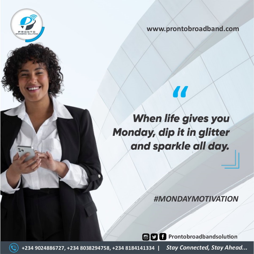 ProntoBroadband's tweet photo. #mondaymotivation
#fullfiberinternet #UnlimitedData #OloFAR https://t.co/UYm8VehIG0