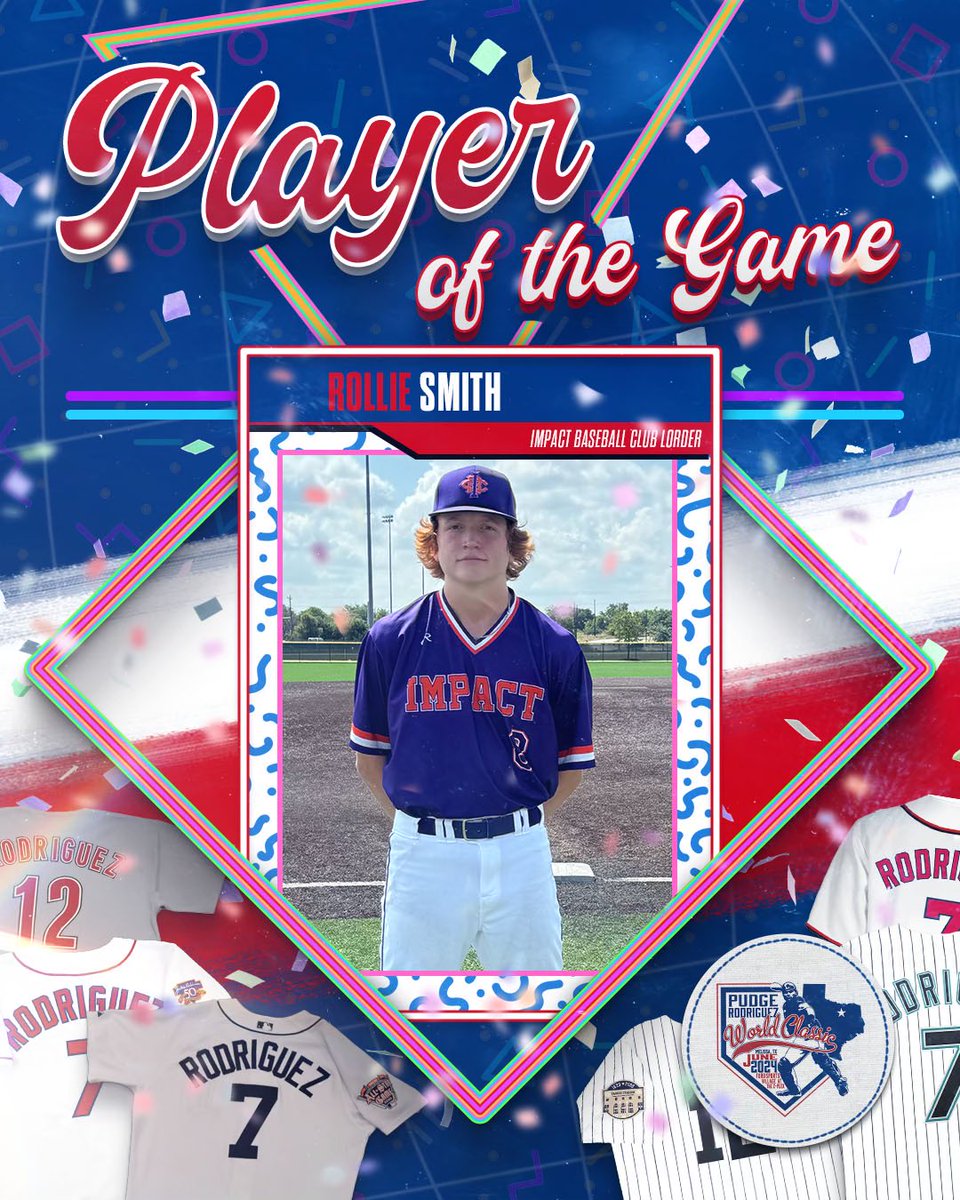 ✭Five Tool Texas✭ (@fivetooltexas) on Twitter photo #PudgeWC F: <a href="/ImpactBsblClub/">Impact Baseball Club</a> Lorber 5, Texas Elite 2
PoG: Rollie Smith 6.2 IP, 3K, R
Notable: <a href="/GowinsTyler/">Tyler Gowins</a> 1-3, RBI #PudgeWC F: <a href="/ImpactBsblClub/">Impact Baseball Club</a> Lorber 5, Texas Elite 2
PoG: Rollie Smith 6.2 IP, 3K, R
Notable: <a href="/GowinsTyler/">Tyler Gowins</a> 1-3, RBI