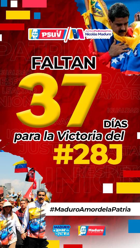1JavierHerreraP's tweet photo. @CDCEAragua @NicolasMaduro @_LaAvanzadora #DeLaManoConMaduro @NicolasMaduro @_LaAvanzadora @LeiraSuarezPsuv https://t.co/Wk7xehydJa