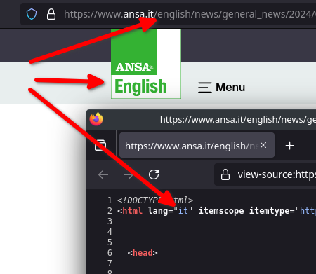 nulll_____'s tweet image. ciao @Agenzia_Ansa, segnalo che la parte del sito in inglese a livello di markup HTML è indicata come in italiano. Questo è sbagliato in generale, ma ancora di più per gli utenti di #ScreenReader  #a11y #accessibility
Ah segnalo anche che ci sono altri errori html in pagina.