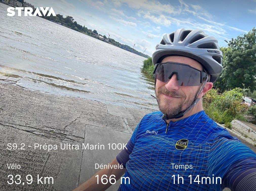 JpCouturier9977's tweet photo. Sortie vélo pour bosser le cardio et faire tourner les jambes… et s’acclimater avec l’été qui arrive 🫰🤣
#run #running #trail #velo #cyclisme #prepa #UltraMarin #100K @UltraMarin56 #Sarzeau #Vannes #Nantes #TeamAMJ https://t.co/PfaPZxnpjS
