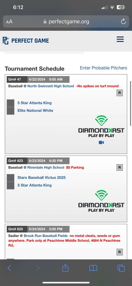 JuniorrHarris's tweet image. Here’s my schedule for the 17u WWBA. Ready to play at my best abilities.