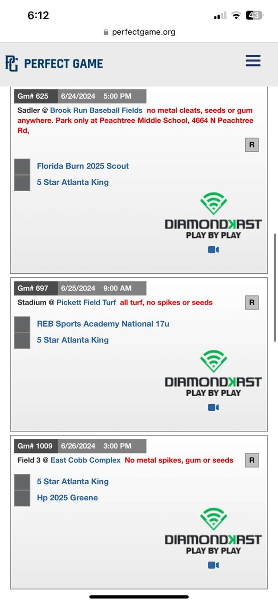 JuniorrHarris's tweet image. Here’s my schedule for the 17u WWBA. Ready to play at my best abilities.