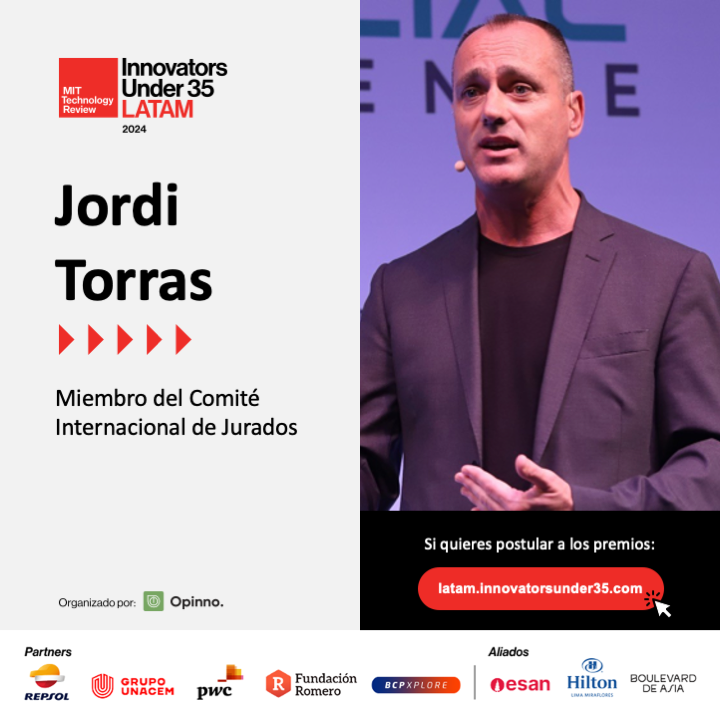 jtorras's tweet image. Quiero compartirles que seré juez de los premios Innovadores Menores de 35 latam.innovatorsunder35.com de MIT Technology Review en Español @techreview_es. Seré parte de un selecto comité internacional que evaluará a los candidatos. Date prisa, queda poco tiempo!