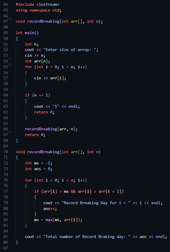 Ashucifer's tweet image. Day of 6 #100DaysOfCode
Solved question from #googlekickstart and a few more on arrays. 
1. day with most visitors from privious days and next.
2. Find Subarray whose sum adds to given s.

Today was difficult one.🤌
Btw, I&apos;m following this:youtu.be/kJW_iXrwePE?si…
 #LearnInPublic