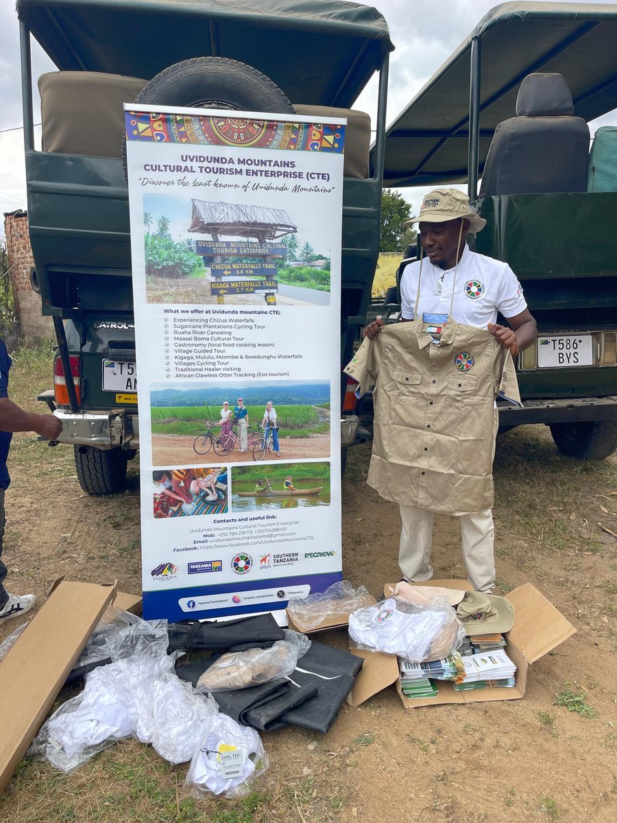 Recently  received  promotional materials from <a href="/TzTouristBoard/">TanzaniaTouristBoard</a> sponsored by REGROW project for marketing atractions and activities we offered for sustainable tourism