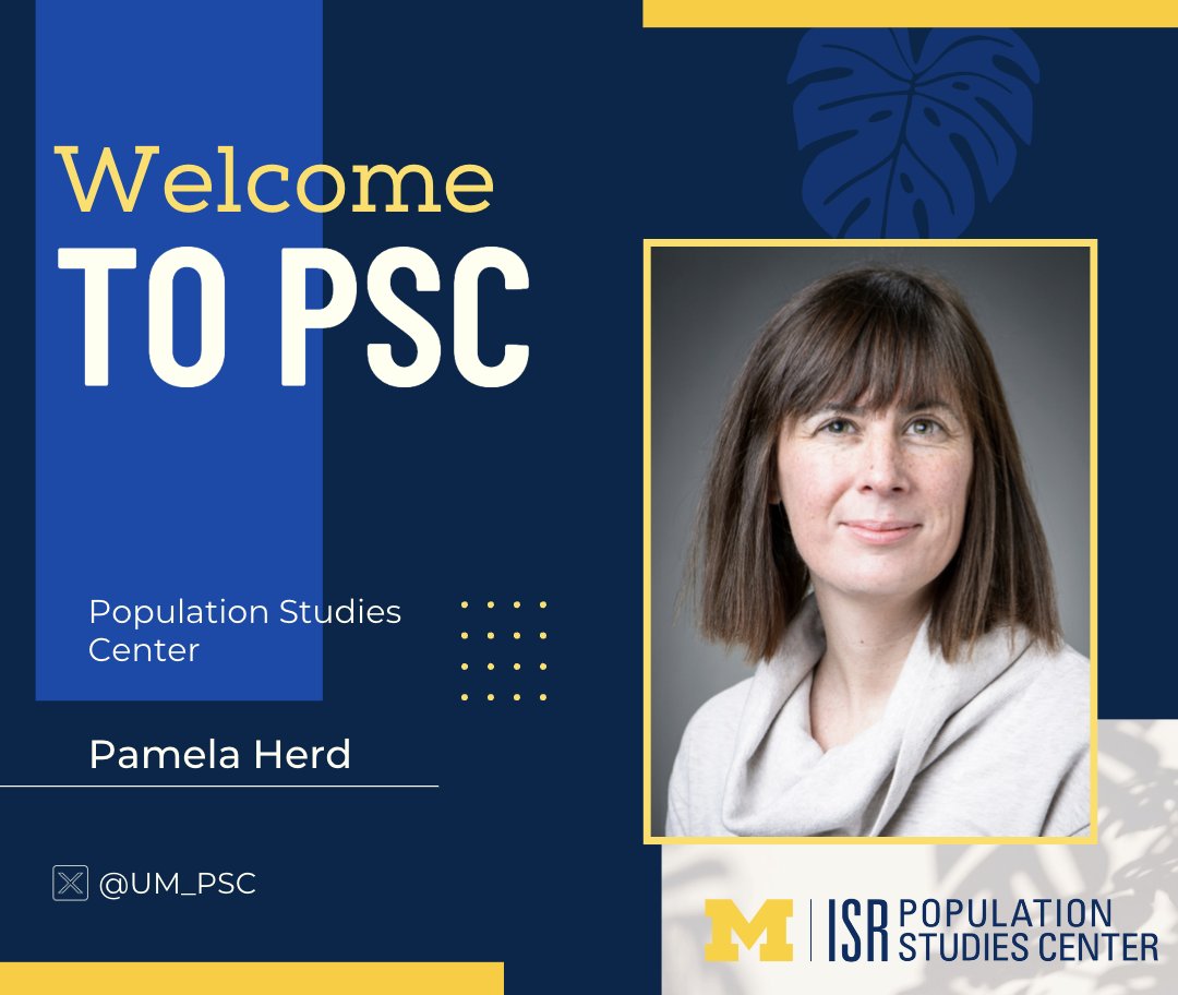 UM Population Studies Center (@um_psc) on Twitter photo 🎊 We're thrilled to welcome @pamela_herd, leading scholar on aging, health, and anti-poverty policy in the US, as a <a href="/UM_PSC/">UM Population Studies Center</a> faculty associate this September. @Umisr More from <a href="/fordschool/">Gerald R. Ford School of Public Policy</a>: fordschool.umich.edu/news/2024/ford… 🎊 We're thrilled to welcome @pamela_herd, leading scholar on aging, health, and anti-poverty policy in the US, as a <a href="/UM_PSC/">UM Population Studies Center</a> faculty associate this September. @Umisr More from <a href="/fordschool/">Gerald R. Ford School of Public Policy</a>: fordschool.umich.edu/news/2024/ford…
