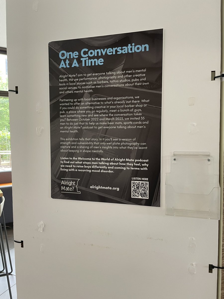 alrightmatecic's tweet image. Check out our free ‘one conversation at a time’ exhibit at @ExeterLibrary this month 😃

Wet plate portraits by @Raffphotography 

#exeter #devon #men #whatsonexeter #whatsondevon #mentalhealth #mensmentalhealth #exeterlibrary #artexhibit #art #photography