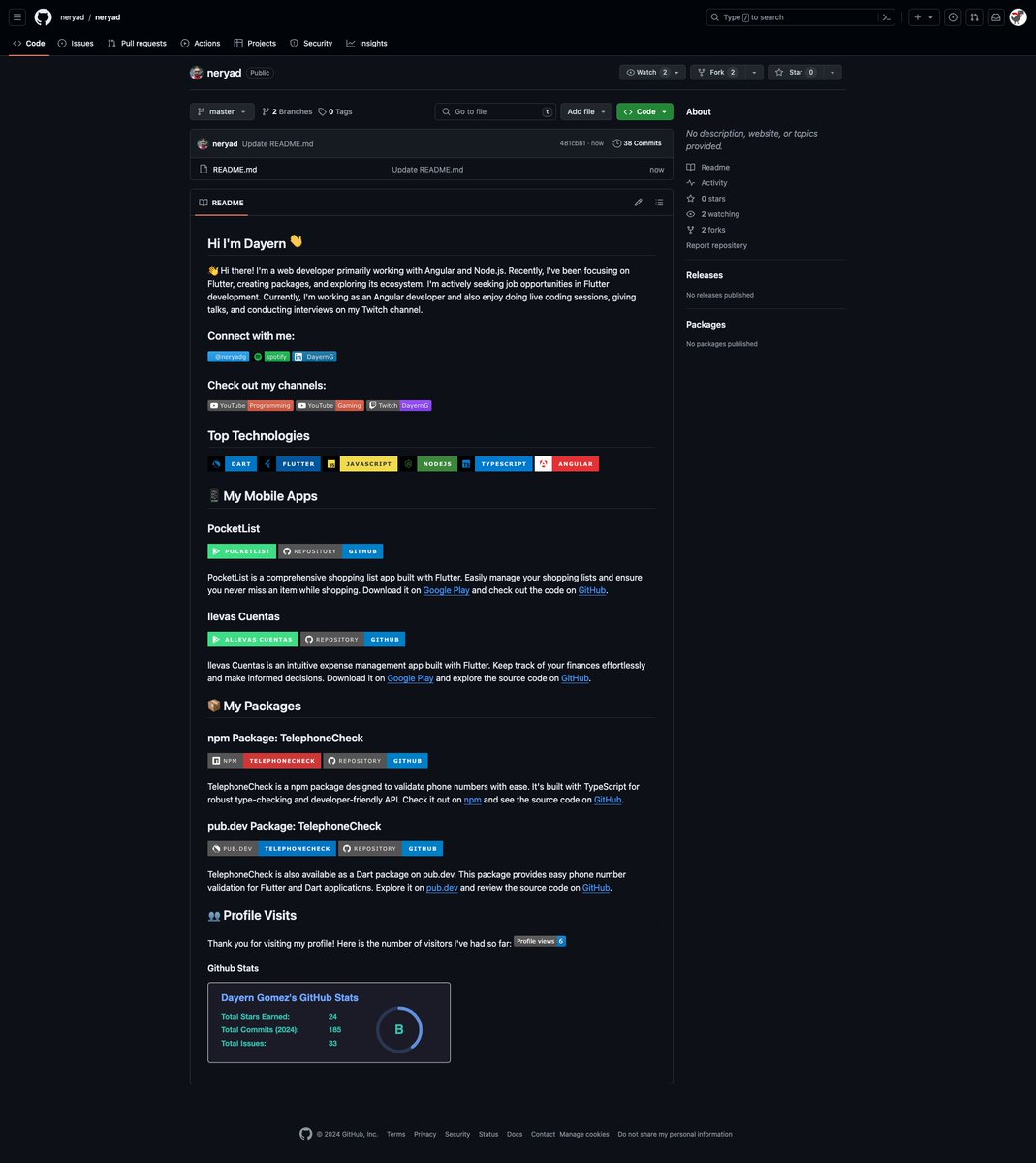 NeryadG's tweet image. Acabo de actualizar mi perfil de GitHub ⭐!
I just updated my GitHub profile⭐!
#GitHub #DevLife #FreshCode