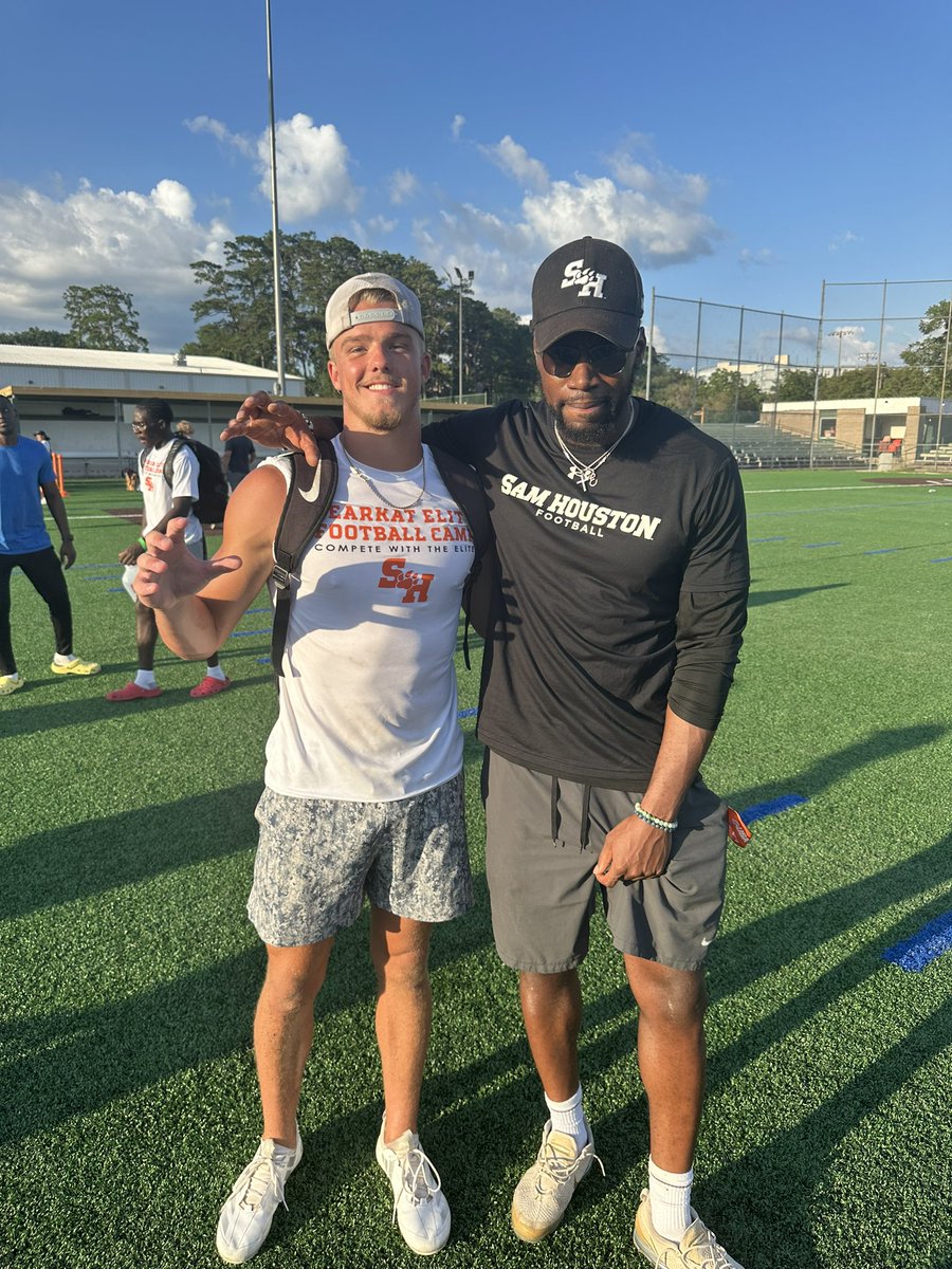 Had an amazing camp yesterday at <a href="/BearkatsFB/">Sam Houston Football</a>. Thanks <a href="/EAgbaroji/">EA!</a> for the Invite!

<a href="/CoachSkyCassity/">Coach Skyler Cassity 🏈</a> <a href="/LCAFriscoFB/">Legacy Christian Academy Football</a> <a href="/CoachMackey25/">Jake Mackey</a> <a href="/CoachDougHix/">Doug Hix</a>