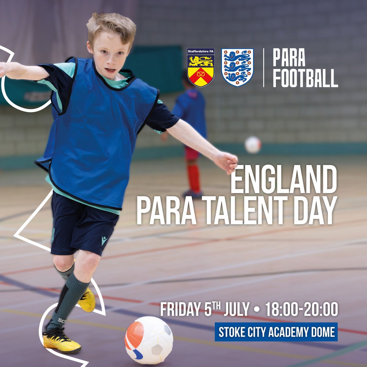 There's still time to register for our upcoming FA England Talent Day on Friday 5th July⚽ 

For players aged 7-16 who are deaf; players who have cerebral palsy (and are ambulant); players who are partially sighted

To register your child please visit ⬇️ 

buff.ly/4ajmmDQ