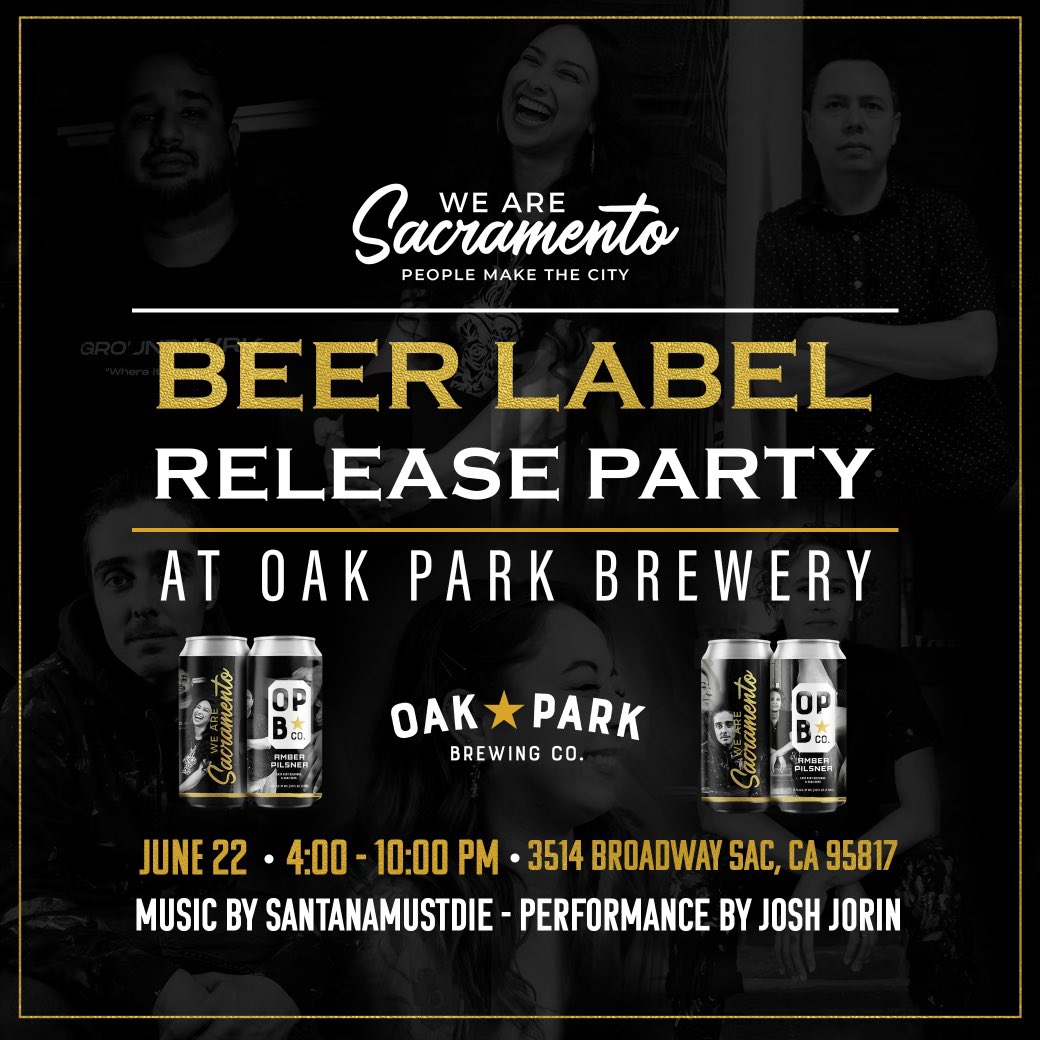 SantanaMUSTDIE's tweet photo. FUNCTION THIS SATURDAY AT OPB! We Are Sacramento is releasing a new label for their Amber Pilsner &amp; I’ll be DJ’n this party. 

It’s a FREE event from 4-10. Make sure you pull up! https://t.co/bMtbd5bet4
