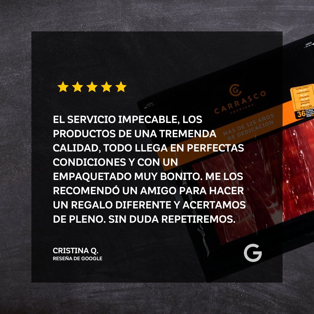 Nos hace muy felices formar parte de vuestros momentos especiales, y que elijáis nuestros productos como regalo para vuestras personas favoritas es otro nivel. 🎁 ¿Buscas inspiración? Visita carrascoibericos.com/tienda/lotes-p…