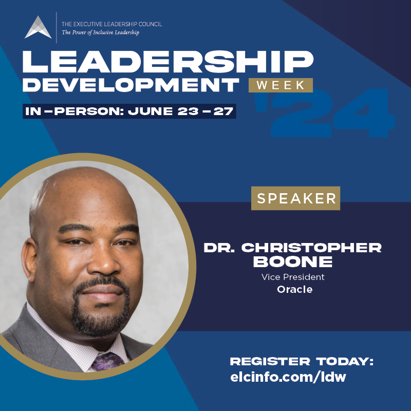Dr. Christopher Boone (<a href="/DataHippie/">Chris Boone PhD</a>), Vice President at <a href="/Oracle/">Oracle</a>, will be a featured speaker at the 2024 Leadership Development Week (LDW) In-Person!

Learn more about Dr. Boone and other featured speakers at bit.ly/3RBhuTW  

#BlackProfessionals #BlackLeadership #LDW24