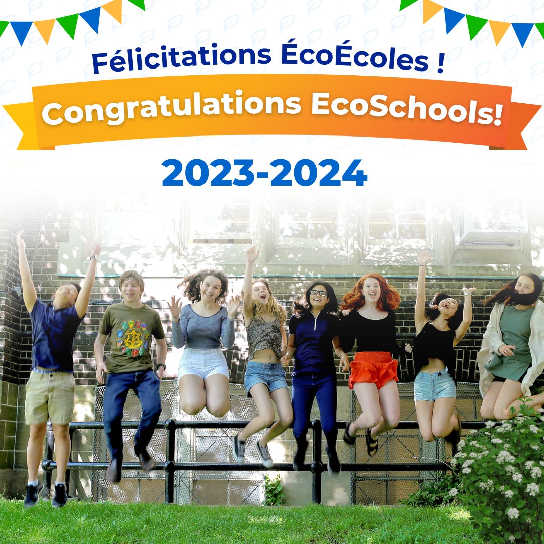 EcoSchoolsCAN's tweet image. 🌱 From our EcoTeam to yours, congratulations to all the 2023-24 EcoSchools! Hats off to all the incredible educators sparking eco-passion in their classrooms, the student leaders driving change and making it all possible, dedicated school staff, administrators, the school…