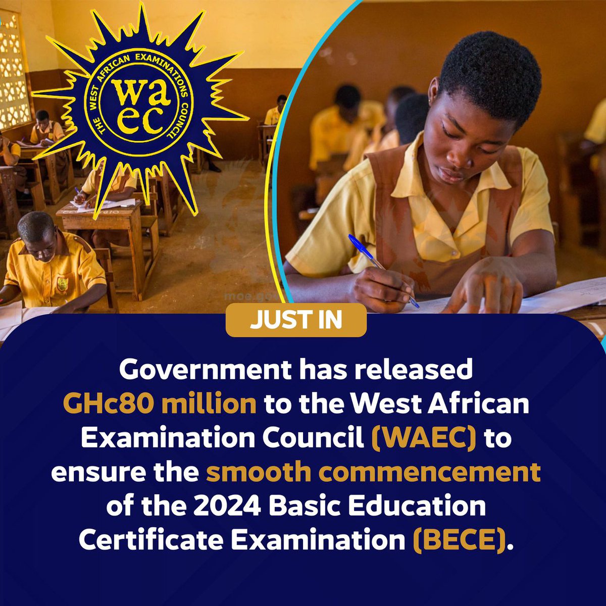 barima_ofori's tweet image. The government has released GHC 80 MILLION TO WEAEC to ensure the smooth commencement of the 2024 BECE.
#BoldSolutionsForTheFuture