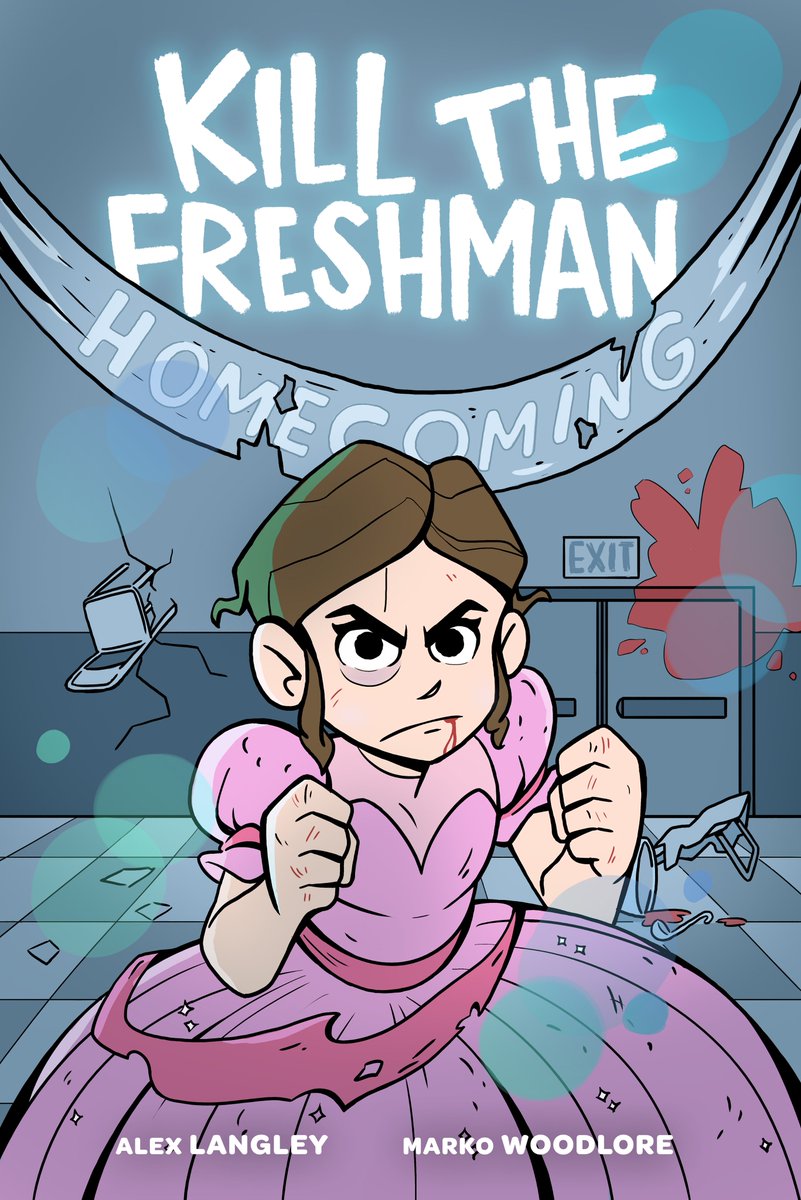RocketLlama's tweet image. Help us reach our goal during the FINAL 24 HOURS OF THE KICKSTARTER: kck.st/4bR00uI 
TLDR: Kill the Freshman is a manga-inspired action comedy set in a high school where the upperclassmen have superpowers and the freshmen are their unwilling playthings. HELP FUND VOL.2!