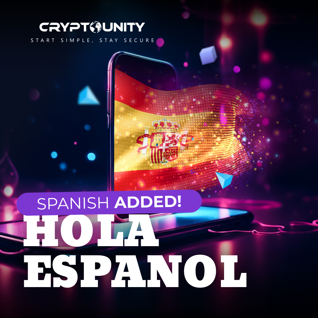 CryptoUnityCUT's tweet image. Say hello to Spanish! 🎉 Our app is becoming a trule polyglot! Dive into the world of crypto with our newly added Spanish language support. Explore, learn, and grow with us. 🌍📲

Check it out now!
play.google.com/store/apps/det…

#Spanish #LanguageSupport