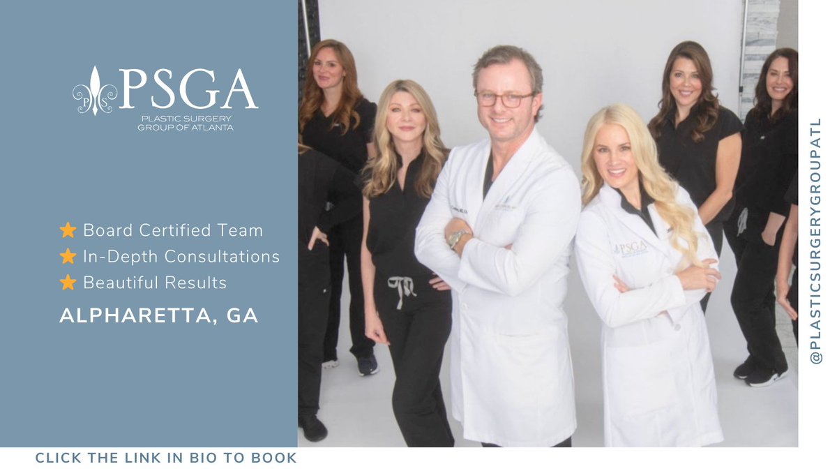 Come visit us! Our team consists of compassionate, hard-working professionals who share a common objective: to provide you with the best treatment experience possible.

📞 Call 404-348-4456 to book an appointment

plasticsurgerygroupatl.com/about-us/

#Consultations #PSGA
