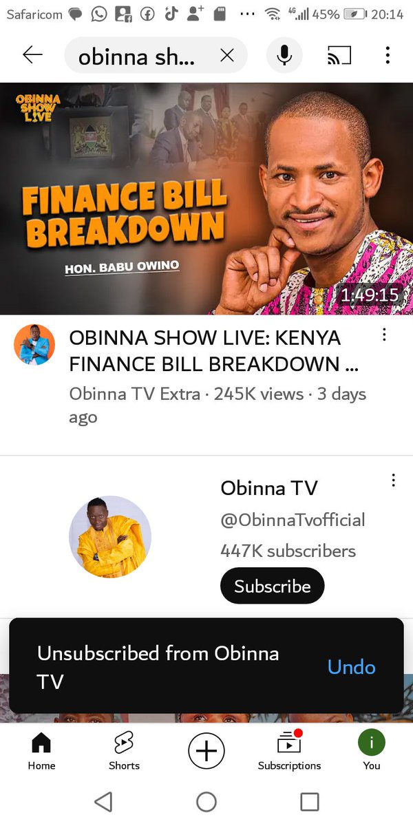 Another idiot I am subscribing from his channel after Buchietha is #Obinna Bure kabisa #RutoMustFall #Telegram #Itumbi