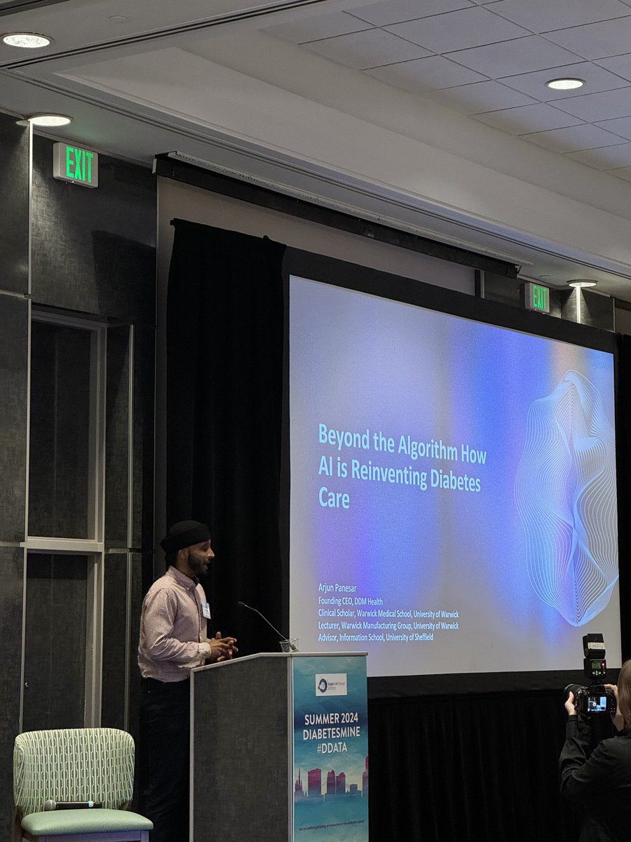 DiabetesMine Innovation Project (@ddata_diabetes) on Twitter photo Opening Session: "Beyond the Algorithm: How AI is Reinventing Diabetes Care" with <a href="/arjunpanesar/">Arjun Panesar</a> from <a href="/DDMHealth/">DDM Health</a>!
#DData2024 Opening Session: "Beyond the Algorithm: How AI is Reinventing Diabetes Care" with <a href="/arjunpanesar/">Arjun Panesar</a> from <a href="/DDMHealth/">DDM Health</a>!
#DData2024