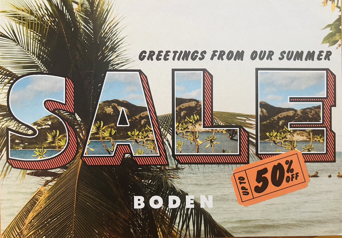 Just got this ad in the mail. It’s a sign 

Though it should’ve said 95% off

#boden 😆
