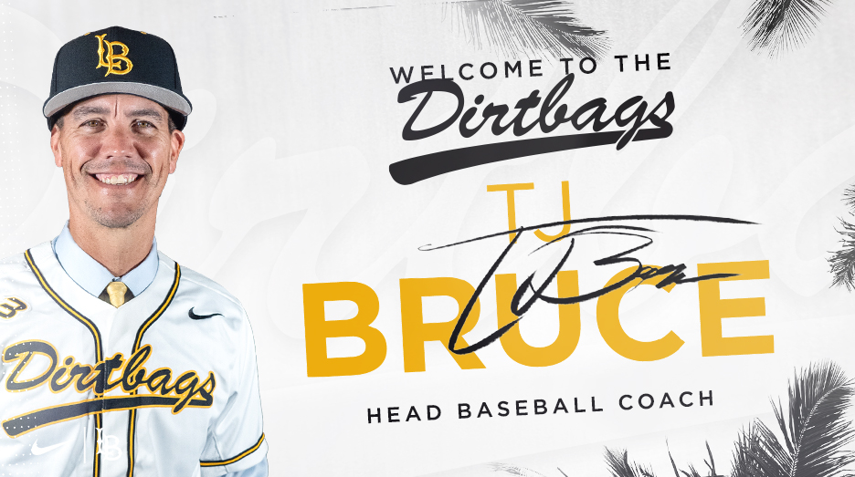 LBSU Dirtbags (@lbdirtbags) on Twitter photo Introducing Coach TJ Bruce! ⚾️ 
Join us in welcoming our new Dirtbags Head Coach to the Beach family! A new era of Long Beach State Baseball begins. Introducing Coach TJ Bruce! ⚾️ 
Join us in welcoming our new Dirtbags Head Coach to the Beach family! A new era of Long Beach State Baseball begins.