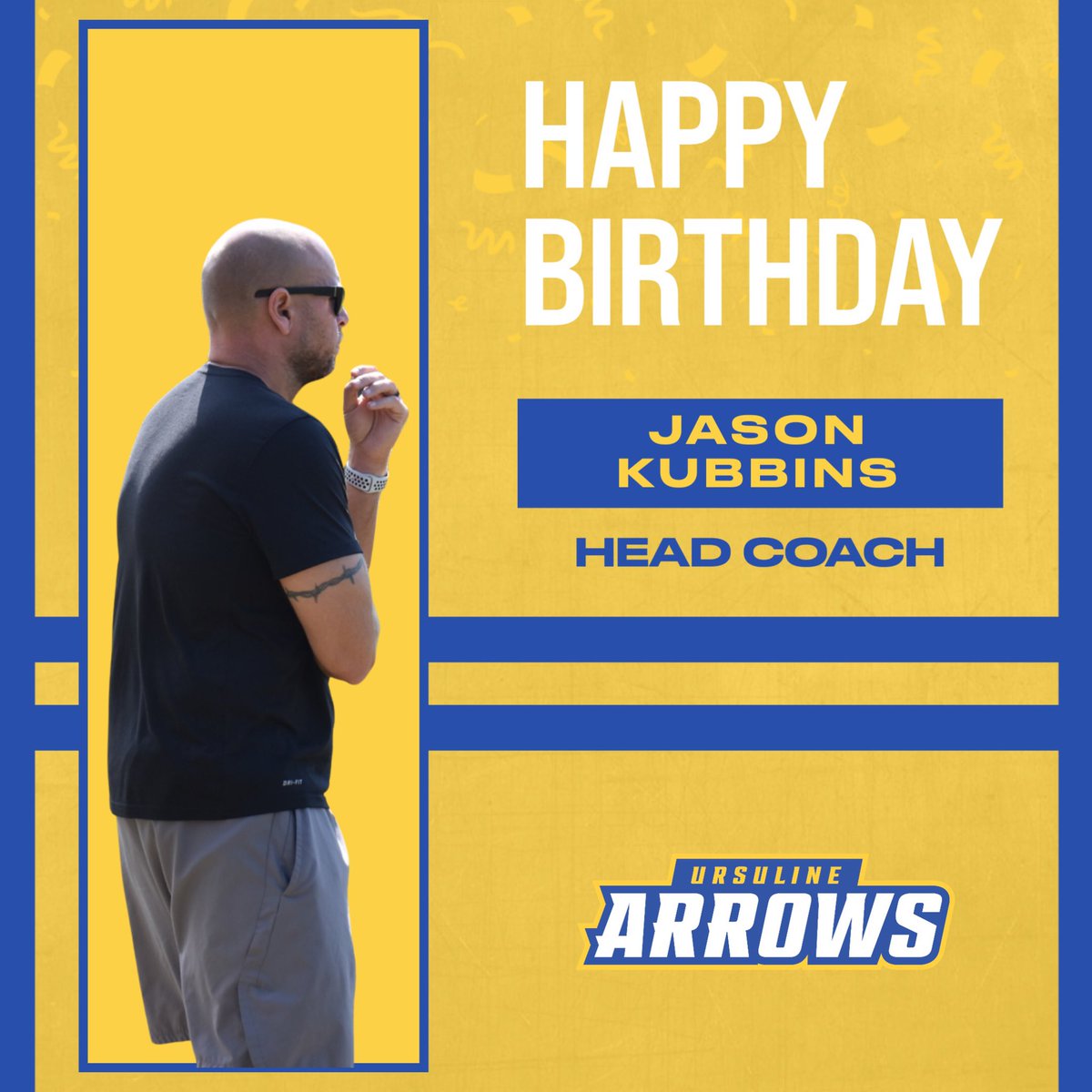 UCArrowsSoccer's tweet photo. Join us in wishing Head Coach Jason Kubbins a very Happy Birthday!! We hope you have a great one!! #BirthdayHighFivesForJason #ManWithThePlan #SummerBday #GoArrows #TraditionsStartsHere https://t.co/aTm8tXYiTM