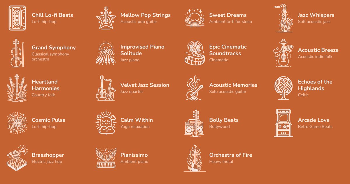 Been busy cooking up music for FlowTunes! 19 channels of non-stop focus music so far. What would you like added? 
flowtunes.app