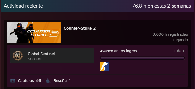 Lechosin's tweet photo. 3000 horas de Counter Strike https://t.co/zg9GOnls2R