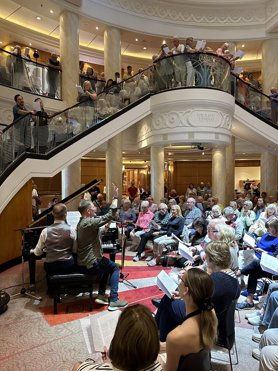 All week, we’ve had the pleasure of being aboard Cunard (<a href="/cunardline/">cunardline</a>) QM2 during the special London Theatre at Sea event. Yesterday’s The Great Queen Mary 2 Musicals Sing Along with Ben Stock and Tom Carradine was great fun.