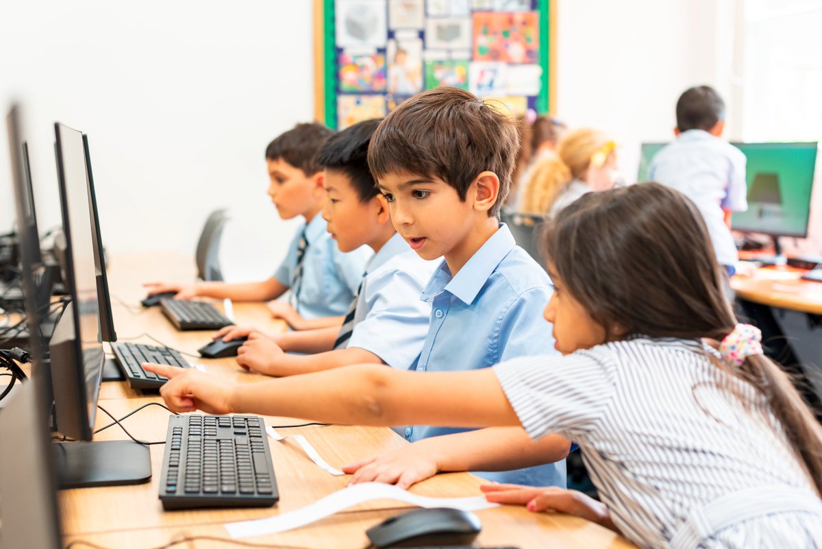 DHSPrep's tweet image. In advance of Moving Up Day next week, Year 2 visited the Middle School this week to experience a little of what life will be like when they move to Year 3. The technology taster included testing their mouse skills and trying some coding. #technology #computerskills