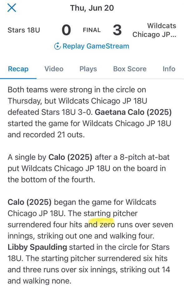 Gaetana Calo (@gaetanacalo) on Twitter photo Love this squad! Amazing defense and timely hitting helped us earn two bracket wins! I pitched both games with 7 inning complete game shutouts in each. 🫶🫶🫶<a href="/jonathanhon_hon/">Chicago Pitching Lab</a> <a href="/FootDoctor_Esia/">Esia Rivera</a> <a href="/WildcatsChiJP/">Wildcats Chicago 18u JP</a> <a href="/LPLancersSB/">Lake Park Softball</a> Love this squad! Amazing defense and timely hitting helped us earn two bracket wins! I pitched both games with 7 inning complete game shutouts in each. 🫶🫶🫶<a href="/jonathanhon_hon/">Chicago Pitching Lab</a> <a href="/FootDoctor_Esia/">Esia Rivera</a> <a href="/WildcatsChiJP/">Wildcats Chicago 18u JP</a> <a href="/LPLancersSB/">Lake Park Softball</a>